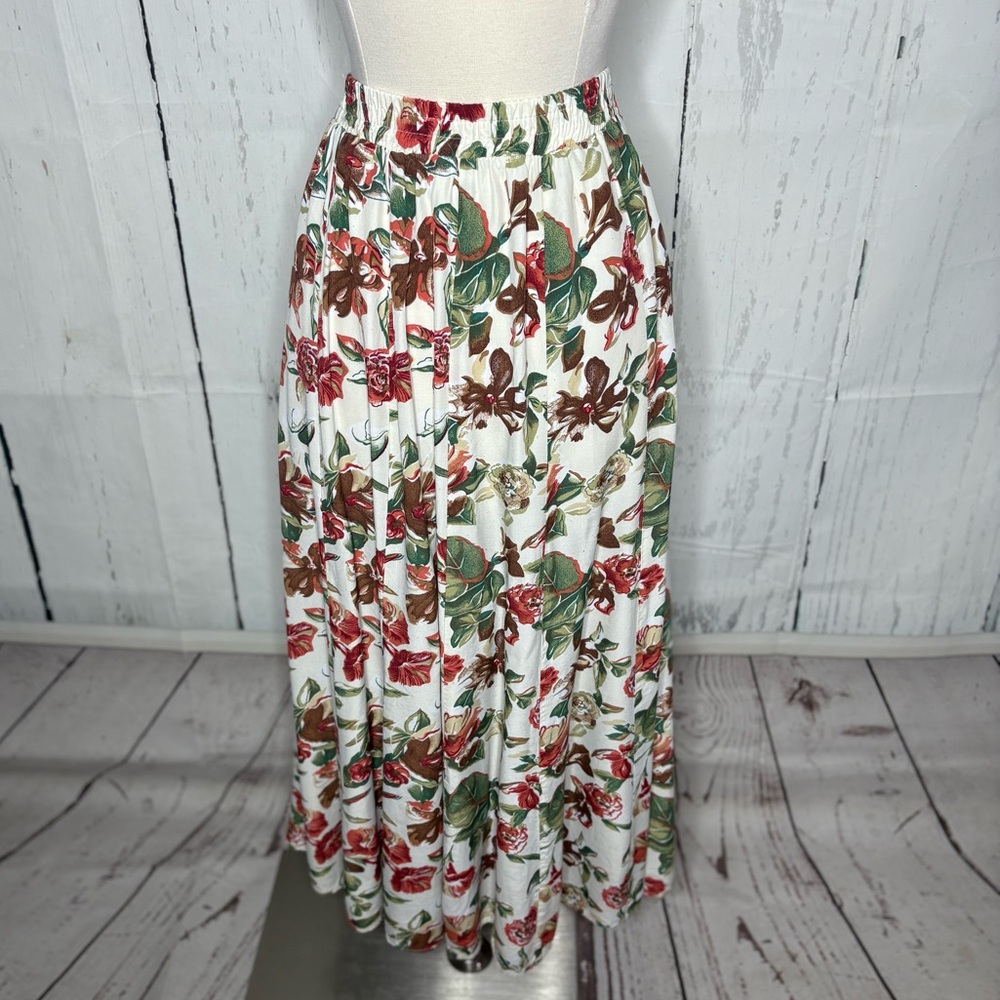 Floral Print Maxi Skirt - Multicolor